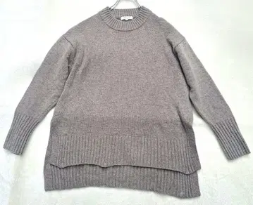 PLST 플라스테 울 100% 스웨터 브라운 긴팔 니트 M 여성용