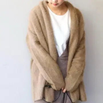 NOBLE 노블 라쿤 니트 오버 가디건