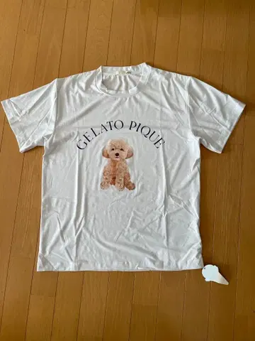 GELATO PIQUE 개 프린트 T셔츠 토이 푸들 미사용