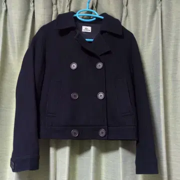LACOSTE 네이비 피 코트 42