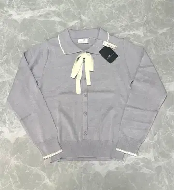 새상품 Karl Park Lane 가디건 F 라벤더 일본제 리본