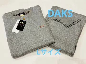 L 사이즈 새상품 닥스 긴팔 파자마 하우스 체크 그레이 로고 자수