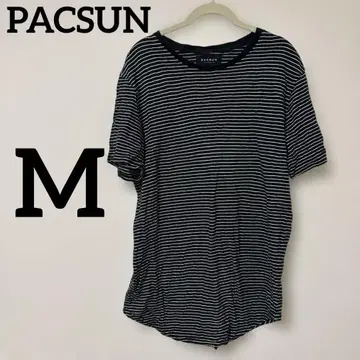 당일 발송 PACSUN [ M ] 티셔츠 블랙/화이트 스트라이프