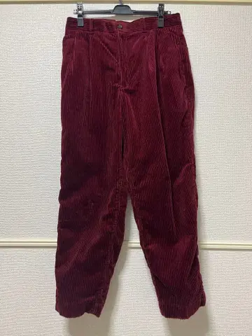 [ ORCIVAL ] 새상품급 2턱 굵은 폭 코듀로이 테이퍼드 팬츠