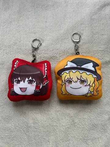 윳쿠리 실황 레이무 마리사 쿠션 키링