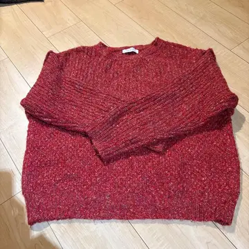 A DAY IN THE LIFE 빨간색 긴팔 니트