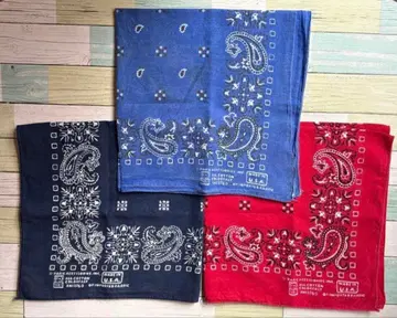 초레어 VINTAGE 반다나 USA 크로스 페이즐리 제이 아담스 3개