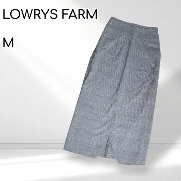 LOWRYSFARM 체크 무늬 롱 타이트 스커트 랩스커트 스타일