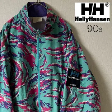 90s HELLY HANSEN / 나일론 자켓 소용돌이 / M / 블루
