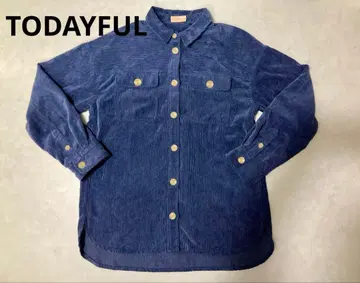 TODAYFUL 네이비 코듀로이 셔츠 오버사이즈