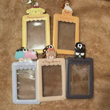 산리오 폴라로이드용 홀더 트레이딩 카드 케이스 키링 5세트