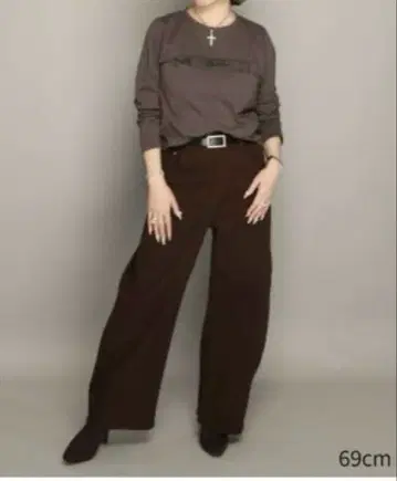 앙코퀸 AnneCoquine 선택 가능한 인심 속기모 트윌 카-비 팬츠