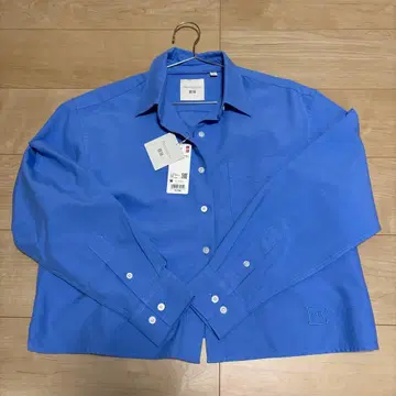 유니클로 옥스퍼드 셔츠 블루 M