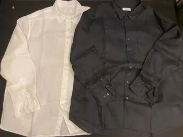 [컨디션 최상] 2벌 세트 유니클로 프리미엄 린넨 셔츠 3XL