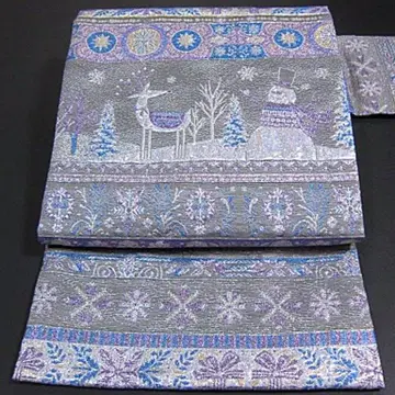 크리스마스! 새상품 [ 완성품 ] 니시진 비단 오비 눈사람 루돌프 트리2