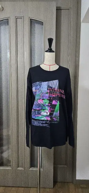 GILDAN 블랙 긴팔 T셔츠 XL