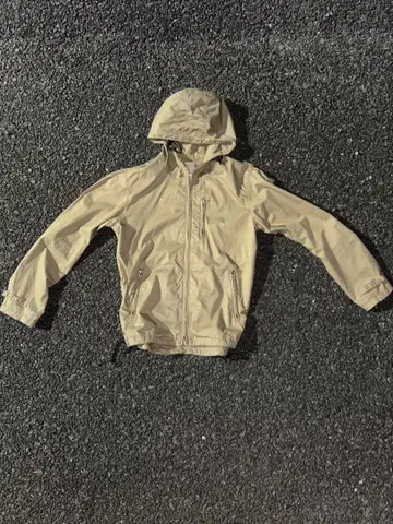 나일론 자켓 베이지 후드 부착 vintage 짧은 기장 가격 인하 가능