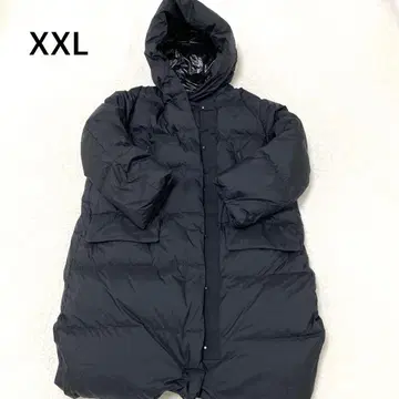 유니클로 UNIQLO+J 다운 롱 코트 블랙 XXL 다운 코트