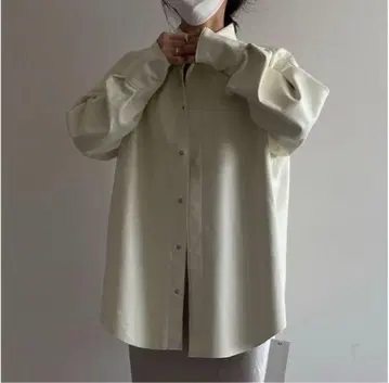 ENOF 인조 가죽 셔츠