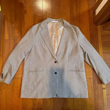 그레이 체크 무늬 테일러드 자켓 UNIQLO