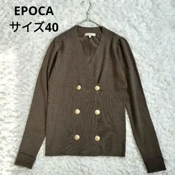 에포카 레이온 스트레치 버튼 디자인 니트 골드 버튼 40 L