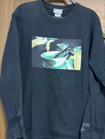 크리프하이프 울고 웃는 롱 슬리브 티셔츠 블랙 M 사이즈