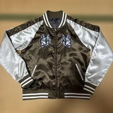 울프 자수 스카잔 올리브 그린 L 사이즈