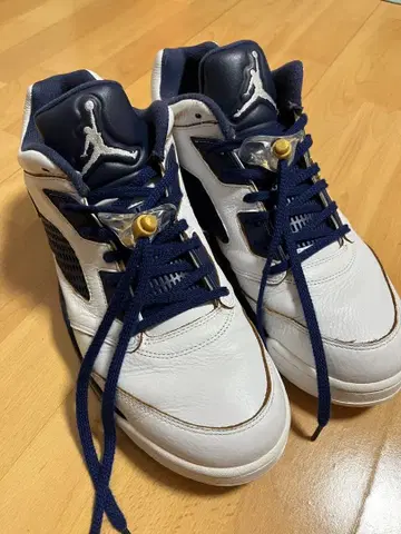 조던 5 스니커즈 화이트/네이비