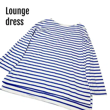 라운지 드레스 보더 티셔츠 파랑 화이트 프리 사이즈