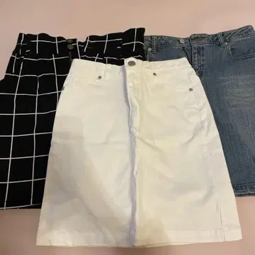 화이트 타이트 스커트