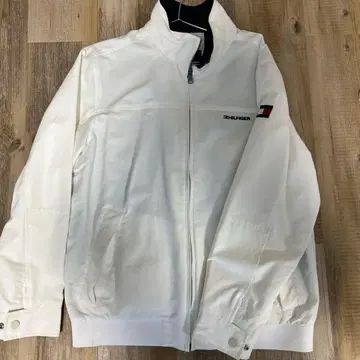 HILFIGER 화이트 풀 지퍼 자켓
