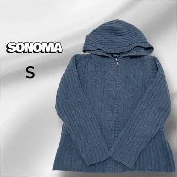 SONOMA 후드 부착 가디건 니트 스웨터 S