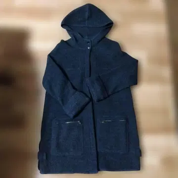 [ 트루사르디 ] 롱 코트 ( 후드 부착 ) 다크 그레이