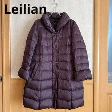 [ 새상품급 ] 레리안 다운 코트 루즈핏 퍼플 와인 숄카라