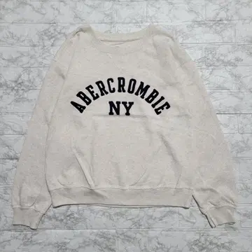 Abercrombie & Fitch 구제 의류 맨투맨 NY 헤더 화이트