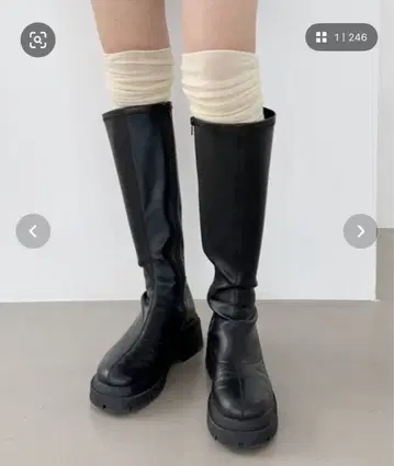 Heather 롱 부츠 인힐 스트레치 롱 부츠