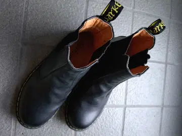 사이드 고어 부츠 블랙 가죽