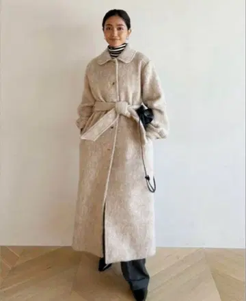 sea room lynn 베이지 울 혼방 롱 코트