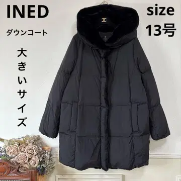 새상품급 빅 사이즈 INED 다운 코트 자유구 쿠미쿄쿠