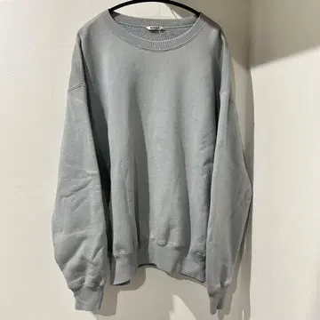 AURALEE SMOOTH SOFT SWEAT P/O BLUE GRAY