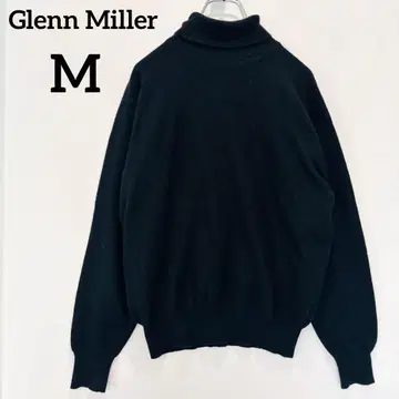 [ 글렌 미러 ] 긴팔 니트 스웨터 터틀넥 심플 블랙 M