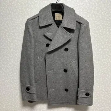 컨디션 최상 이탈리아제 VALLIS 그레이 피 코트 울 따뜻합니다!