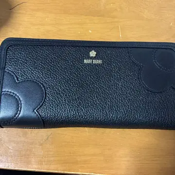 MARY QUANT 블랙 가죽 장지갑