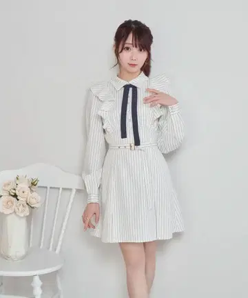 로제 뮤즈 스트라이프 미니 원피스