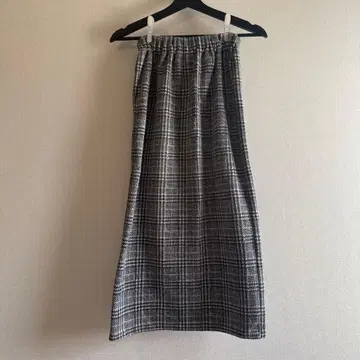 체크 무늬 타이트 스커트 그레이 속기모