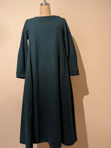 샹브르 드 샴/울 혼방 원피스 다크 그린