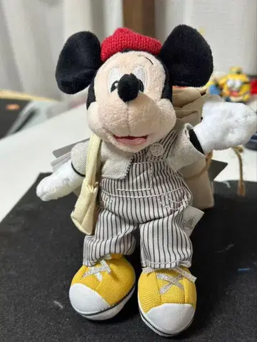 디즈니 스토어 타치카와 타치히점 한정판 봉제 인형 키체인 미키