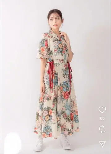 이번 시즌 즉시 완판 로이스크레용 베어 부케 원피스