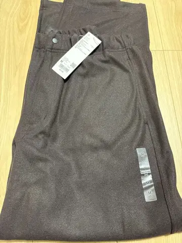 브러쉬드 맨투맨 와이드 팬츠 다크 브라운 M UNIQLO U