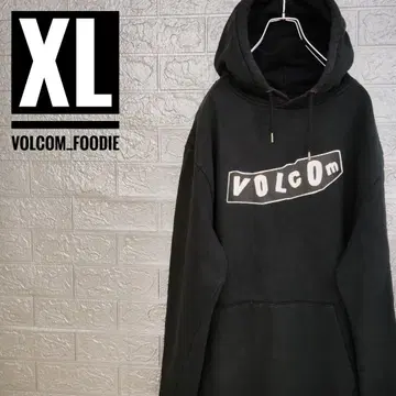 볼컴 VOLCOM 빅 로고 구제 의류 후드 맨투맨 블랙 XL 속기모